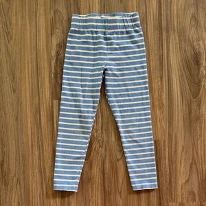 Mini Boden Blue and White Striped Leggings